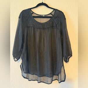 Sheer Black Women's Top